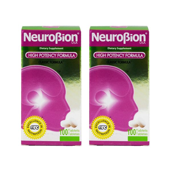 NEUROBION CLASSIC HIGH POTENCY FORMULA 100 TABLETS, Exp. 05/2026  (2 BOXES)