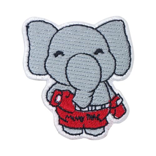 CLOVER INTER Cute Elephant Boxing Patch Iron on Patches Embroidered Badge Saw On for Jeans, Clothing, Bags, Jackets, Caps
