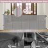 Reinforced 72" Wide Retractable Dog Gate with Support Rods - Prevent Crawling un