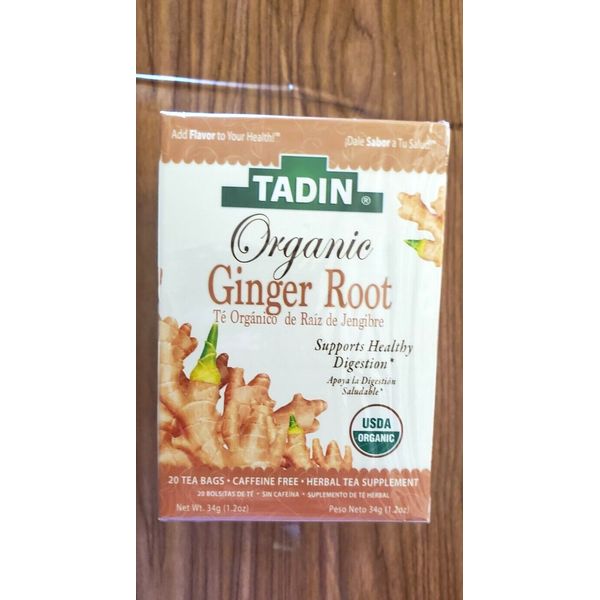 2 PACK ORGANIC GINGER ROOT TEA BAGS SUPPORTS HEALTHY DIGESTION