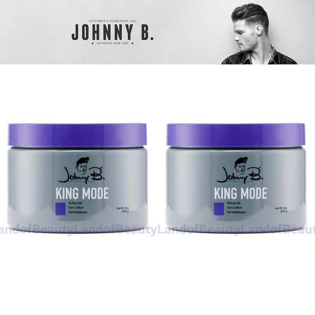 Hair Gel Johnny B Mode King Mode 12oz/Pack of 2/ Flash Sale! Limited Time!