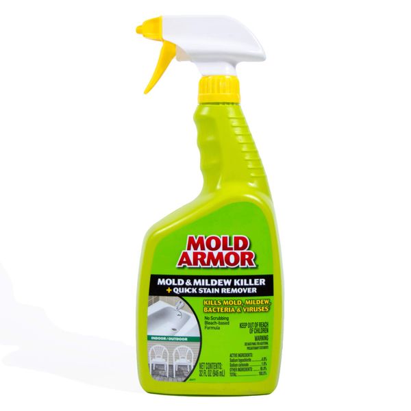 MOLD ARMOR FG502 Mold and Mildew Killer + Quick Stain Remover-Trigger Spray Bottle, 32 oz