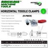 (5 Pack) 60LB U-BAR FLG BASE HORIZONTAL HOLD-DOWN CLAMP (Same as 205-U)