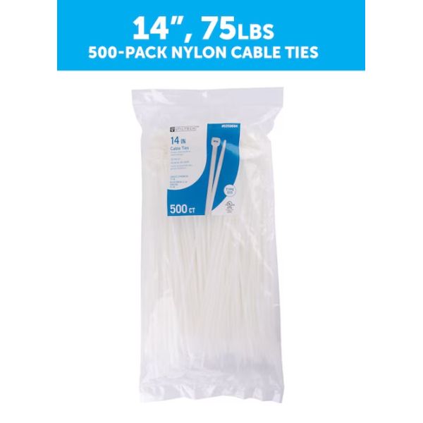 Utilitech SGY-CT115 14 in. Type 21S 5259684 Cable Ties 500 Count