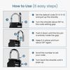 Sparkiva 4 Digit Heavy Duty Padlock Weatherproof & Rust-Resistant 2 Pack Gym Locker Padlocks for School & Garage – Secure & Durable Code Padlock, Black
