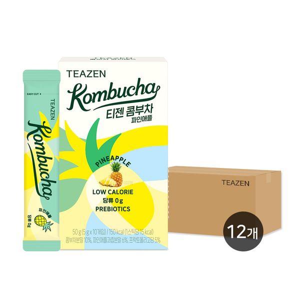 Tizen Kombucha Pineapple 10 Sticks X 12 Boxes