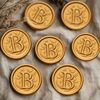 20pcs Wax Seal Stickers Gold Letter B