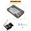 ZDE 5 Layers Acrylic Case with Active Cooler Fan for Raspberry Pi 5 4GB/8GB