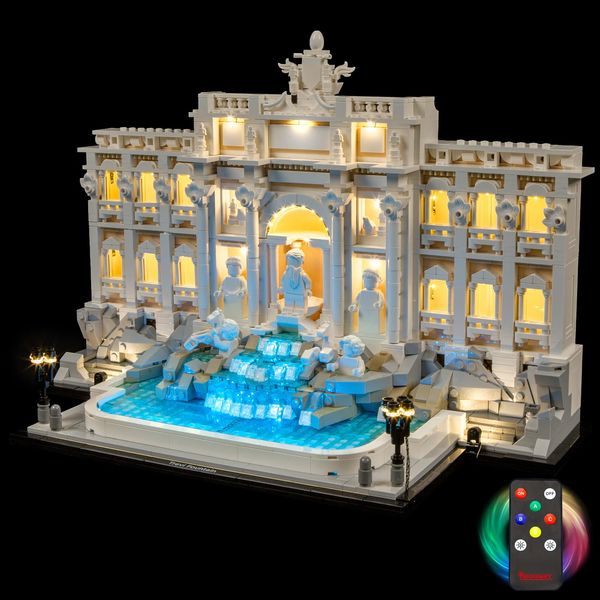 BRIKSMAX Light Kit for Lego21062 Trevi Fountain（Remote Control Version -Led-Innovative Led Lighting Compatible with Lego Architecture - Not Included Lego Set