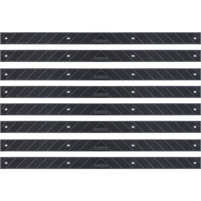 GripStrips Anti-Slip Treads - 8 Pack, Black (32" x 2") - Outdoor Non-Slip Tread Strips - Waterproof Safety Traction Strips for Stairs, Ramps, Boats, Ladders, Wood, Concrete, Metal
