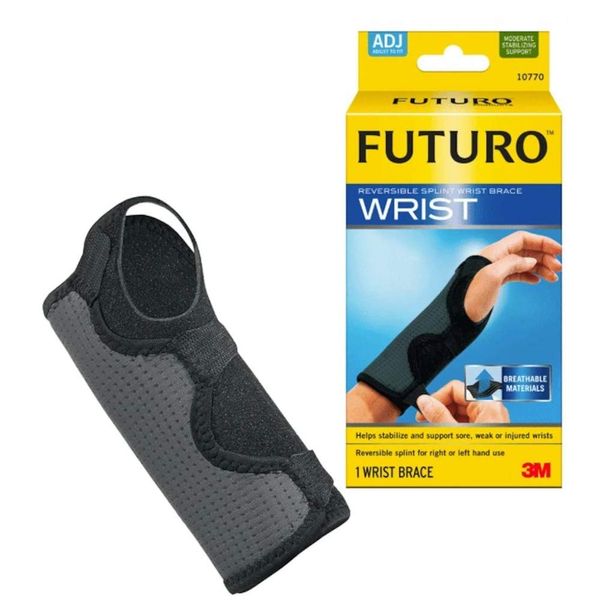 3M Health Care 10770EN Wrist Brace, Adjustable, Black (Pack of 12)