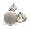 12 Sets Jean Tack Buttons Metal Replacement Kit, Matte Silver (Silver)