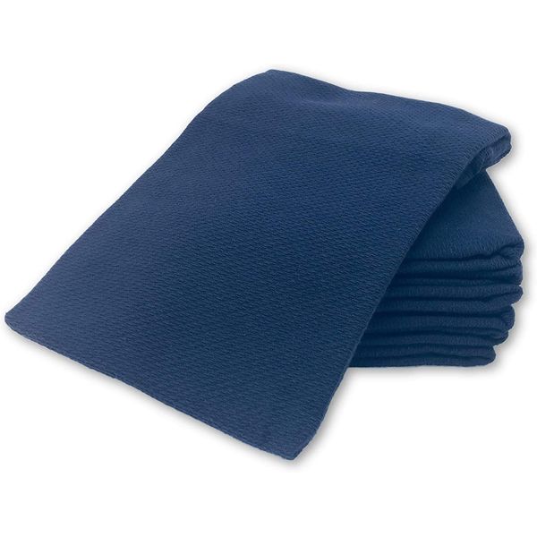 Williams-Sonoma All Purpose Pantry Towels, Kitchen Towels, Set of 4, Navy Blue, 100% Cotton