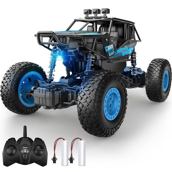 DoDoeleph Remote Control Truck, 1/20 Scale RC Cars for for Boys, Off Road Electric Car Truck Toys All Terrains Rechargeable Hobby Crawler for Kids