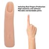 2pcs Silicone Practice Fingers Hand, Nail Training Finger Bendable Flexible Silicone Practice Finger Model Silicone Nail Training Finger for Acrylic Nails Manicure Art Finger Mode(Skin Color)
