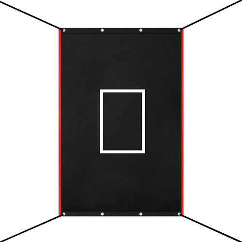 Lewtemi 4 x 6 ft Vinyl Backstop Heavy Duty Batting Cage Backstop Baseball Backstop Batting Cage Backdrop and Net Saver for Baseball Softball Batting Hitting Pitching