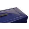 Foolscap Metal File Storage Box - Includes 5 Suspension Files, Plastic Tabs & Inserts GDPR Compliant (Blue)