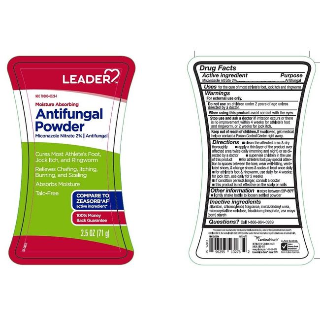 Leader Moisture Absorbing Antifungal Powder, 2.5 oz 096295132762VL