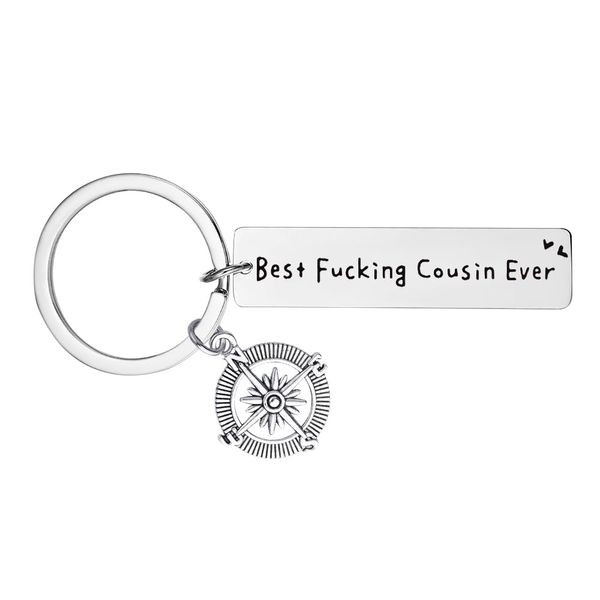 Guqqeuc Best Cousin Keyring Gifts for Women Men Cousin Birthday Christmas Gifts for Boys Girls Inspirational Motivational Gifts for Cousin Keychain Gift for Cousin Encouragement Gifts for Cousin