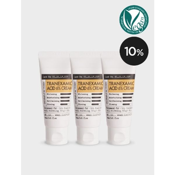 [Vegan Certified] Derma Factory Tranexamic Acid 6% Cream 30ml 3 Piece Set / Whitening Spot Cream Whitening Melanin Blemish Cream