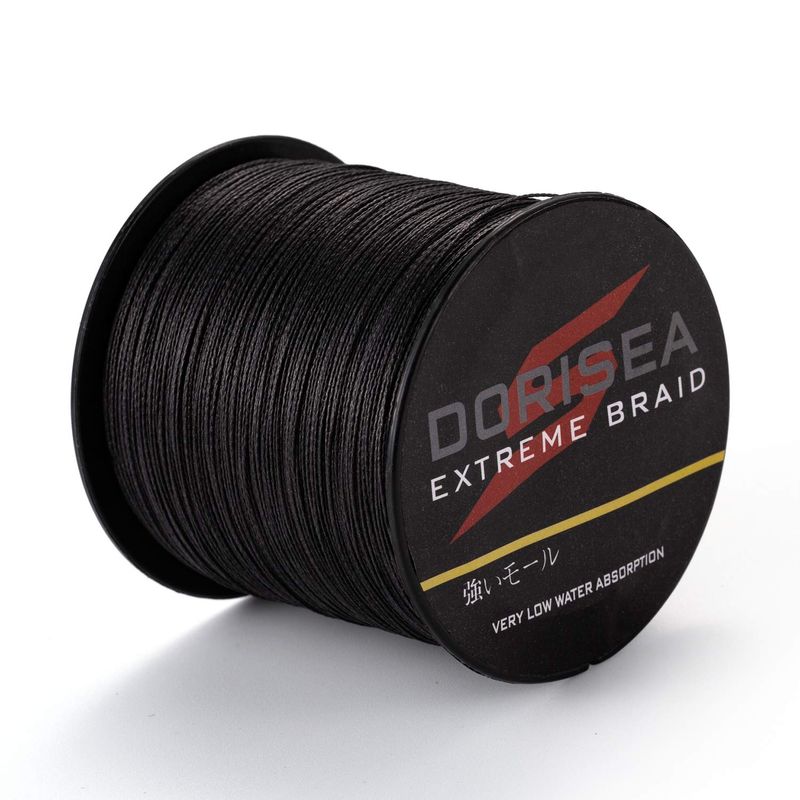 Dorisea Extreme Braid 100% Pe Black Braided Fishing Line 109Yards ...