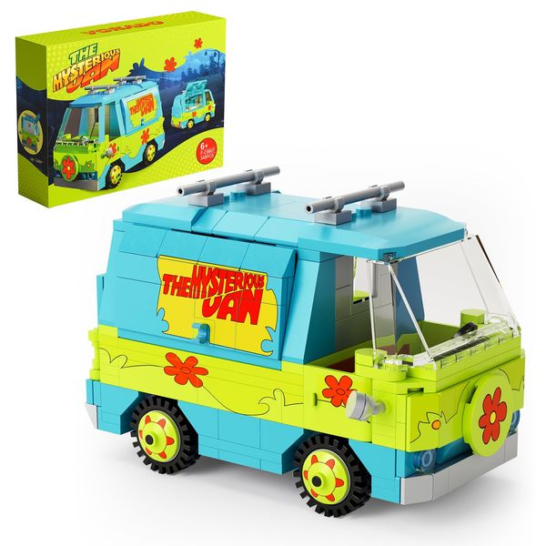 Scooby Doo Toy Car Building Set, Classic Children Adventure Movie Car Building Blocks Toys Compatible with Lego, Toy Set for Movie Fans, Ideal Gift for Kids Boys and Girls 6 Years and Up