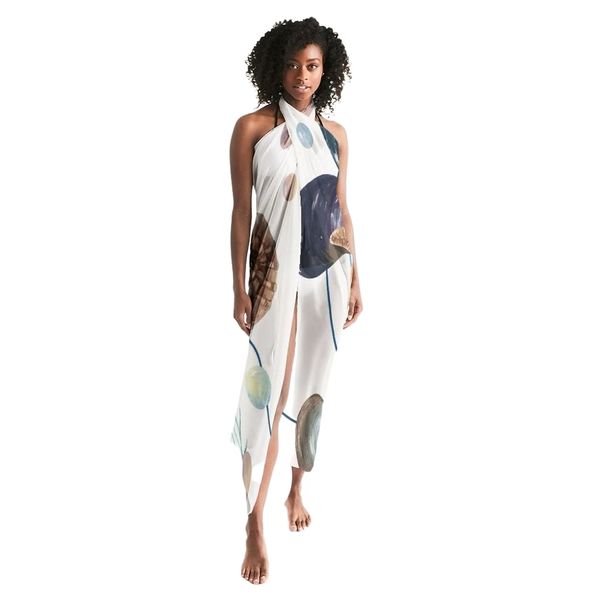 Sheer Sarong Swimsuit Cover Up Wrap / White Seashell - Universal