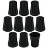 6mm D-Shaft Hole Black Rotary Encoder Control Knob Without Position Indicator Pack of 10