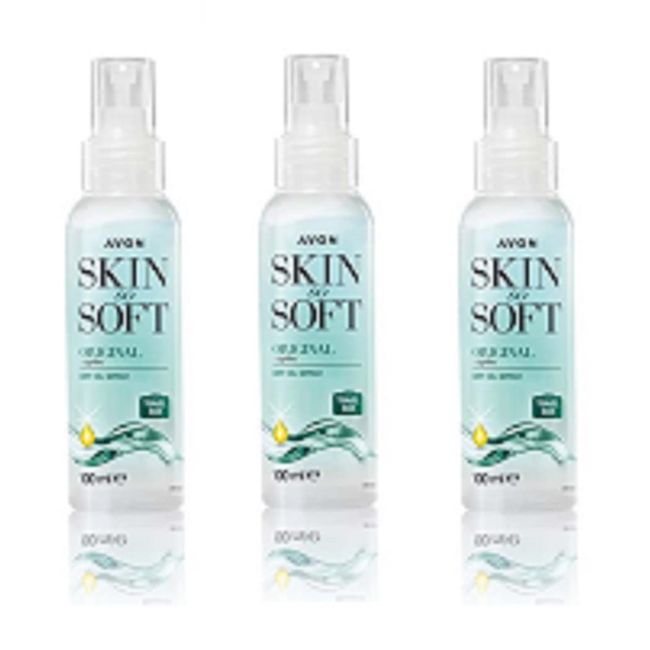 Pack of 3 Skin So Soft Original Dry Oil Spray Travel Size by Avon 3 x 100ml