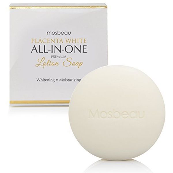 mosbeau Placenta White ALL-IN-ONE PREMIUM LOTION Soap 3.5 oz (100 g), Mosbeau Placenta White All-in-One Premium Lotion Soap