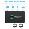 USB 3.0 Switch, USB Switcher 2 Computers Share 4 USB for PC Mouse Keyboard Printer Scanner, USB Switch Selector Compatible with Windows, Mac, Linux