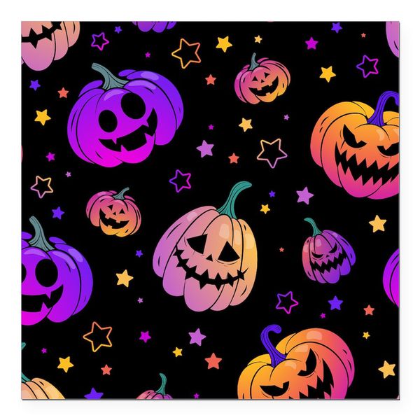 CafePress Rainbow Pumpkins Square Car Magnet, Magnetic Bumper Display