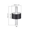sourcing map 30 x 15mm Rubber Mounts,Vibration Isolators,Shock Absorber with M8 x 23mm Studs 2pcs