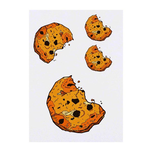 4 x 'Bitten Cookie' Temporary Tattoos (TO00015349)