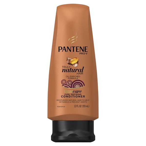 Pantene Pro-V Truly Natural Hair Curl Defining Conditioner, BROWN, 12 Fl Oz
