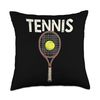 Tennis Racket Throw Pillow