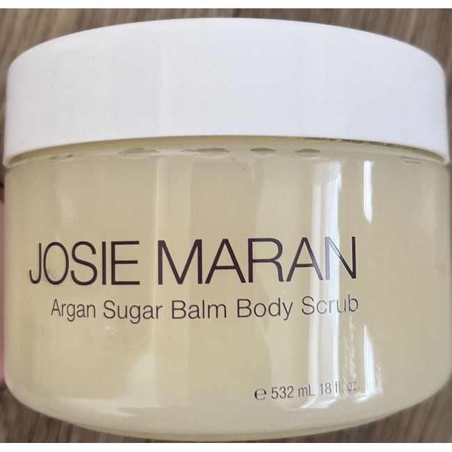 Josie Maran Argan Sugar Balm Body Scrub,Vanilla Pear, 18 Oz NEW SEALED