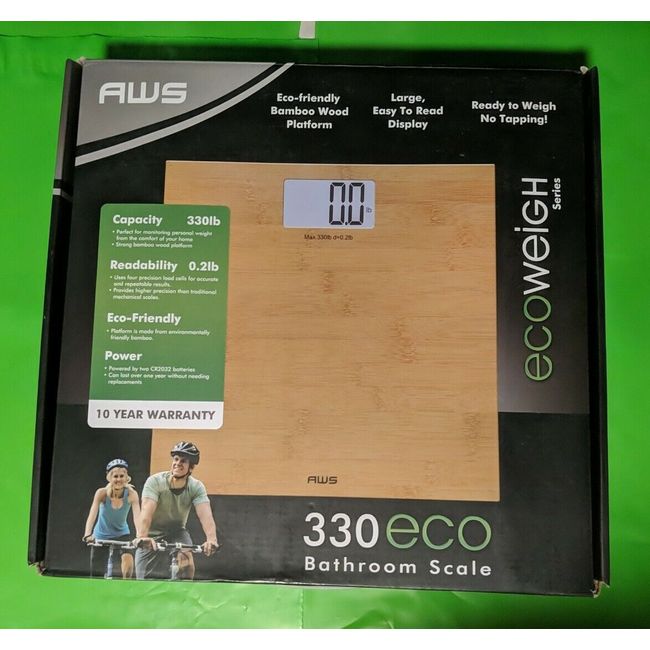 330ECO BAMBOO DIGITAL BATHROOM SCALE 330LBS