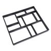 Cocoarm Concrete Paving Mold, Plastic, Black, Rectangular, Moulding, Garden Path Pattern, Paving Stone, Stencil