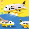 Dwi Dowellin Construction Toy Airplane Set/Play Mat,Excavator,Bulldozer,Mixer,Dumper Truck,Forklift,Crane,Alloy Metal Car Toys for 3 4 5 6 Years Old Toddlers Kids Boys & Girls(Large)