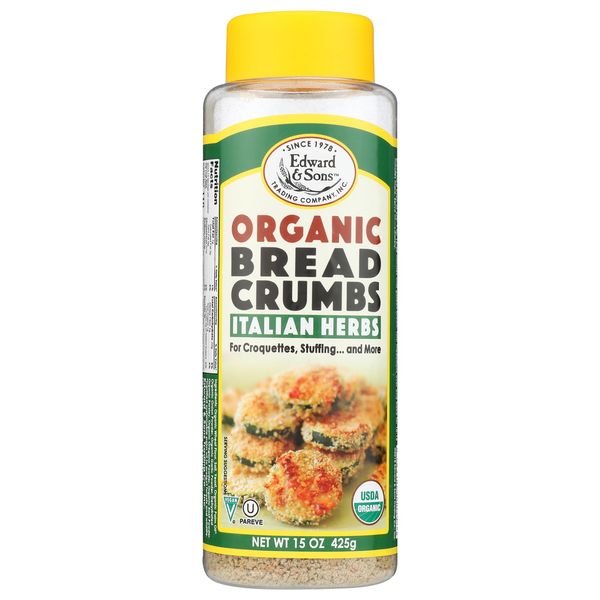 Edward & Sons Organic Breadcrumbs Italian Herbs -- 15 oz