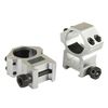 TACFUN Silver A Pair 25.4mm / 1 Inch Scope Ring Picatinny Weaver Rail Mount (Medium Profile)