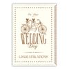 Quire Impressive Card Wedding Day, Cream/Brown, 115x163mm