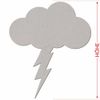 Pappe Wolken mit Blitz - 3-50cm Basteln Deko, Größe:49cm, Pack mit:1 Stück