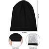 SATINIOR 4 Pieces Satin Lined Sleep Cap Hat Slouchy Beanie Slap Hat for Women (Black, Grey, Dark Blue, Pink), Medium