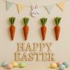 Heaven Sends Set of 3 Wicker Easter Carrots – Rustic Decorative Spring Ornaments for Easter Displays, Baskets & Table Décor