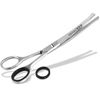 Fur scissors, paw scissors, bent, dogs hair, with micro-serration, 14,0 cm