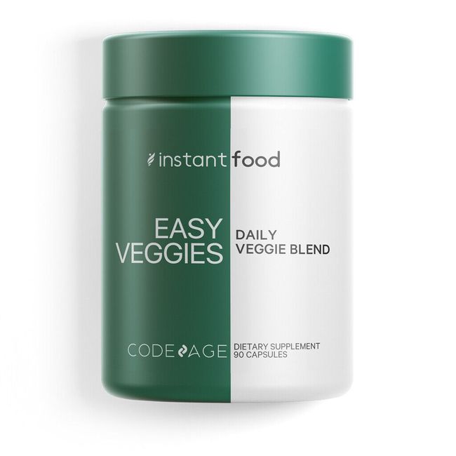 Codeage Instantfood Easy Veggies, Vegan Greens Vitamins Supplement Capsules