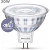 Philips LED GU5.3 Bulb, 20 W, Reflector, Silver, 36° Rotation, Warm White