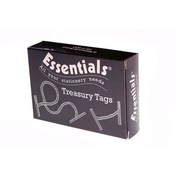 Whitecroft Essentials Value 25mm Plastic Treasury Tag (Box of 100)